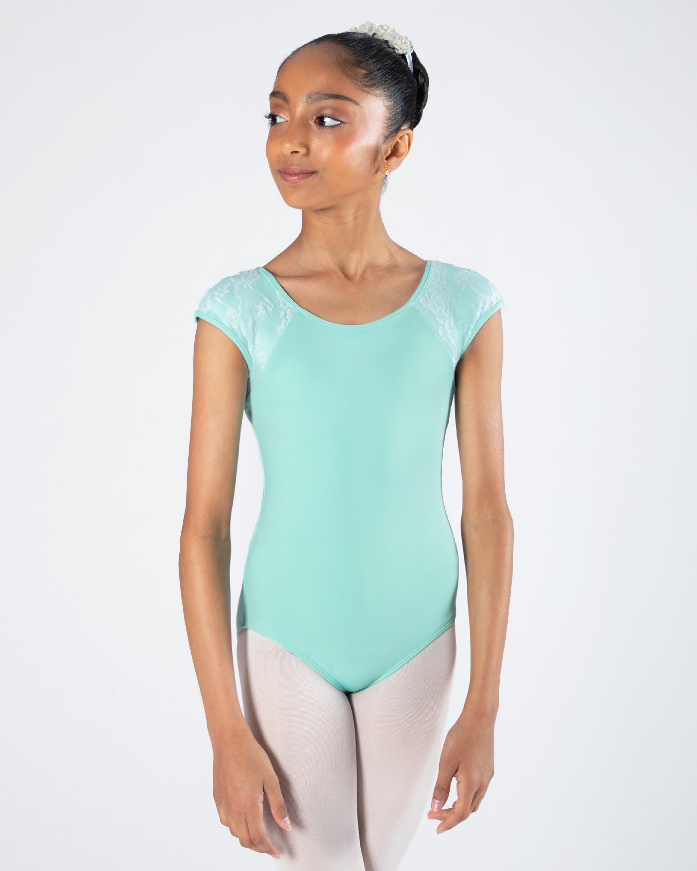 Mila Cross-Back Lace Leotard
