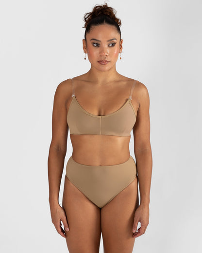 Clear Back Bra with Cups