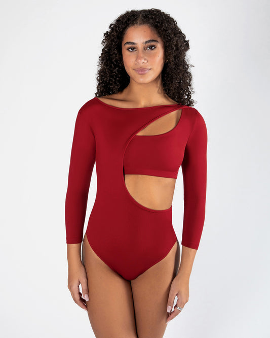 Xenia 3/4 Sleeve Leotard