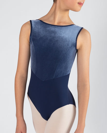 Veronica Low Back Velvet Leotard